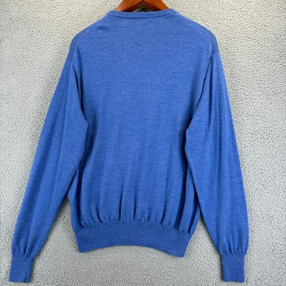 Peter Millar Sweater XL Blue Golf Silk Merino Wool Blend Classic Fit Crown Soft - Picture 9 of 10